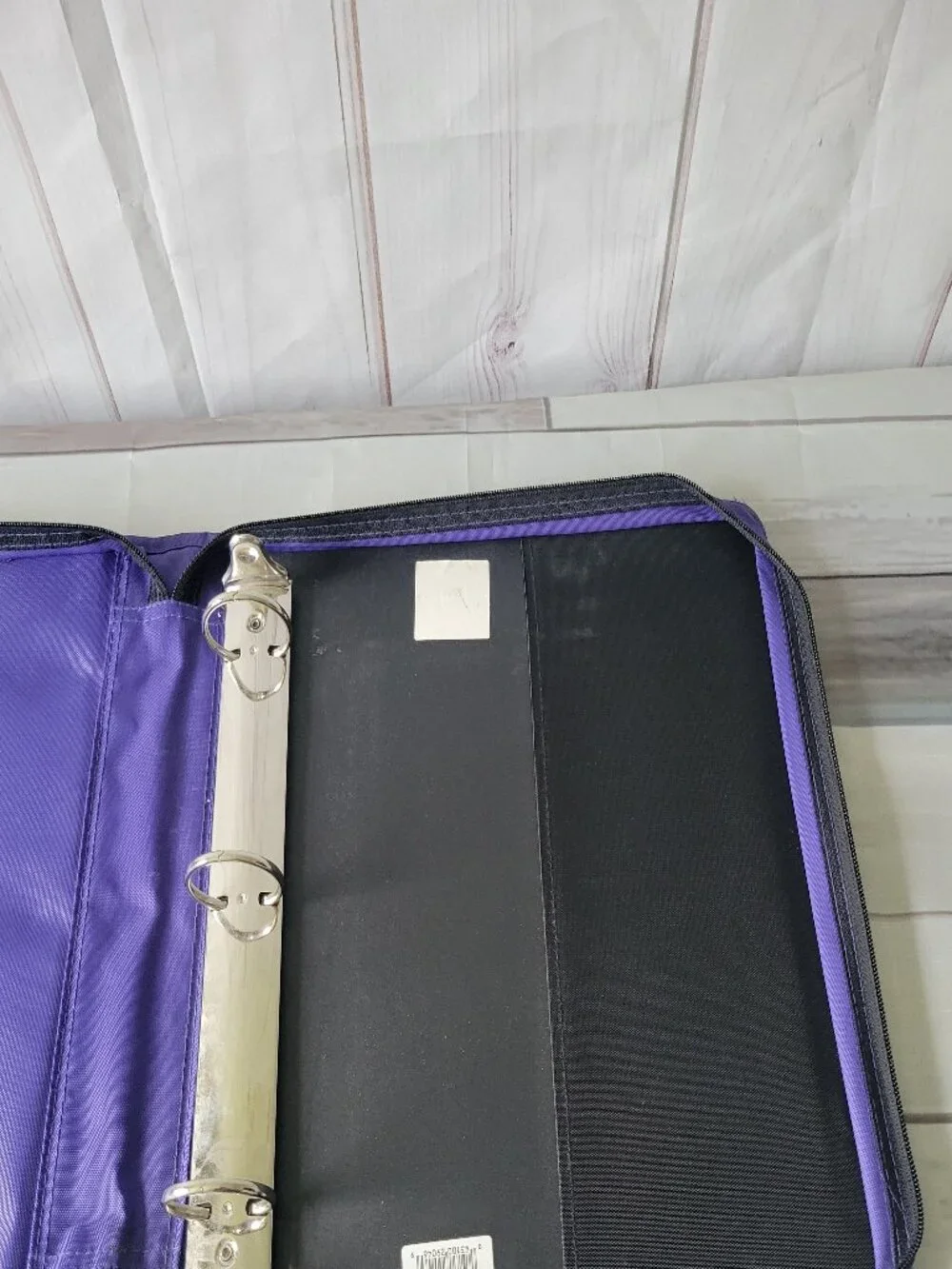 Vintage 90’s/Y2K Mead Nike 3 Ring Binder, Purple/Black, School Organizer Folder